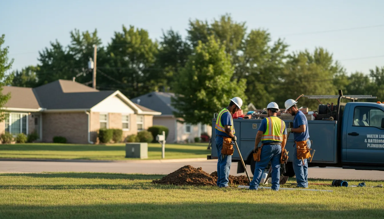 Residential water line and bathroom plumbing service in Jacksonville, OH